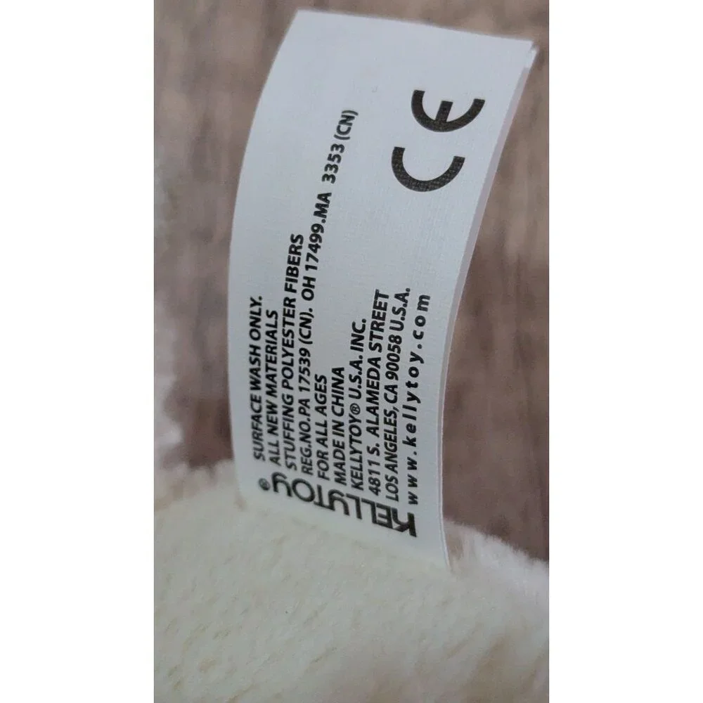 KELLYTOY Giraffe Plush Soft Stuffed‎ 11” Rattle K Luxe Baby Cream Gray Lovey EUC